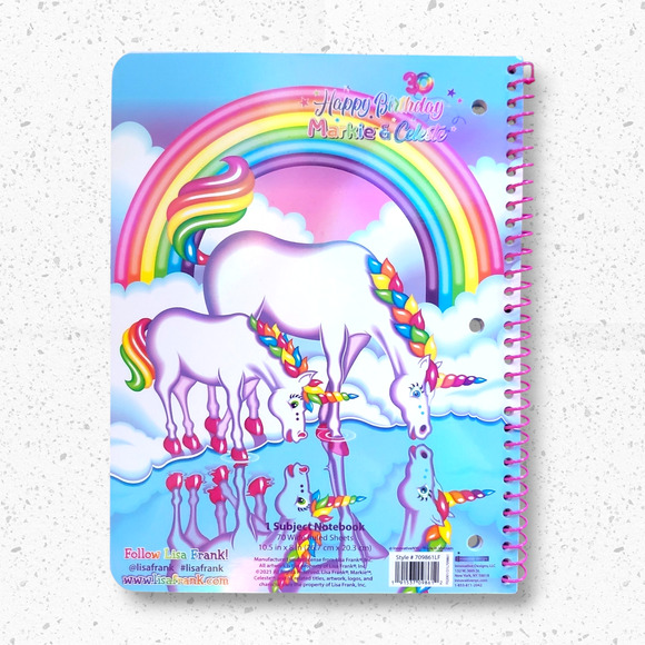 Lisa Frank Markie Unicorn 30th Birthday Spiral Notebook Target Exclusive - Picture 9 of 9